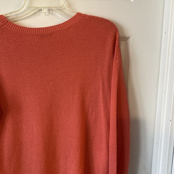 Cotton On Sweater Women’s Medium Round Neck Light Weight Salmon Slit Side - Picture 14 of 15